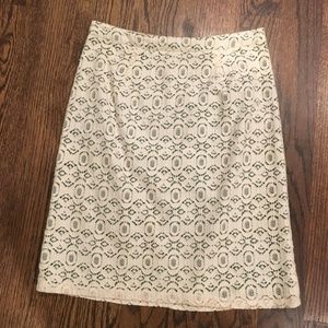 Anthropologie Lace Pencil Skirt, Size 4